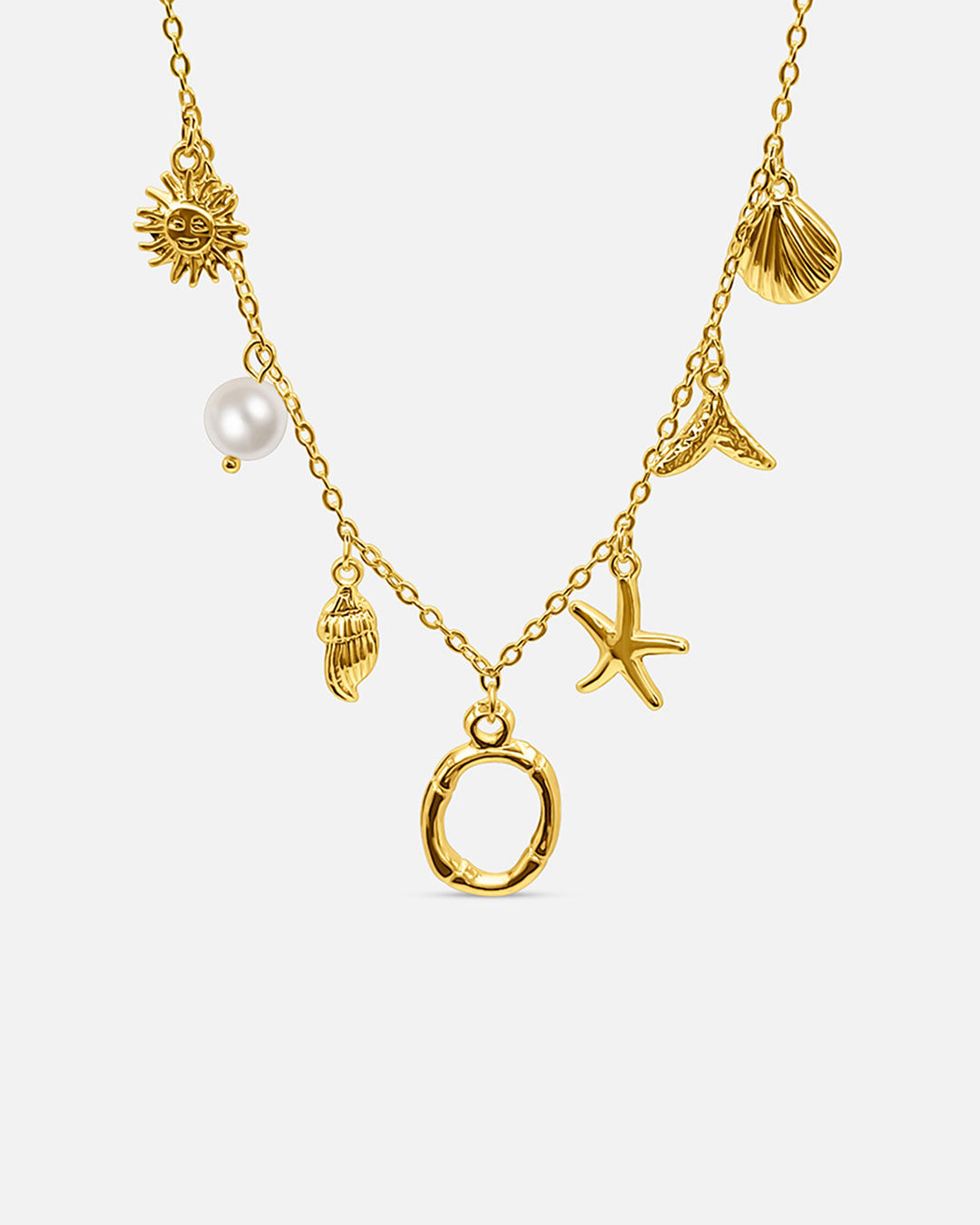 Ocean Letter Necklace - Belmont Bijou