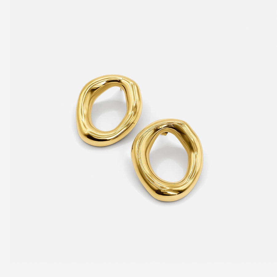 Open Oval Earrings - Belmont Bijou