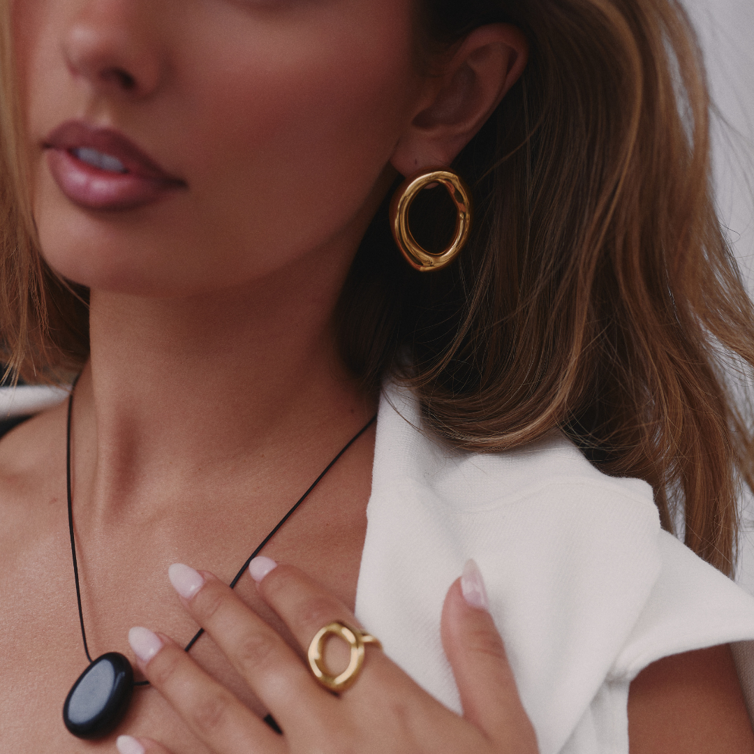 Open Oval Earrings - Belmont Bijou