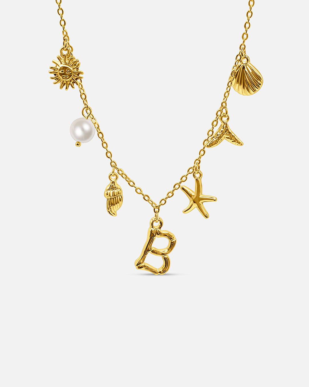 Ocean Letter Necklace - Belmont Bijou