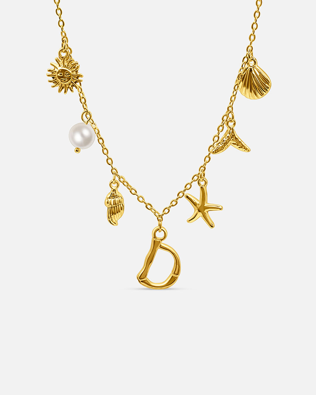 Ocean Letter Necklace - Belmont Bijou