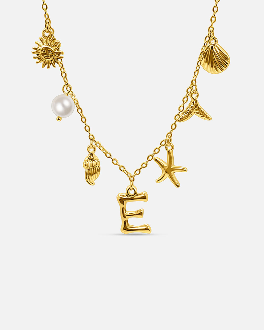 Ocean Letter Necklace - Belmont Bijou