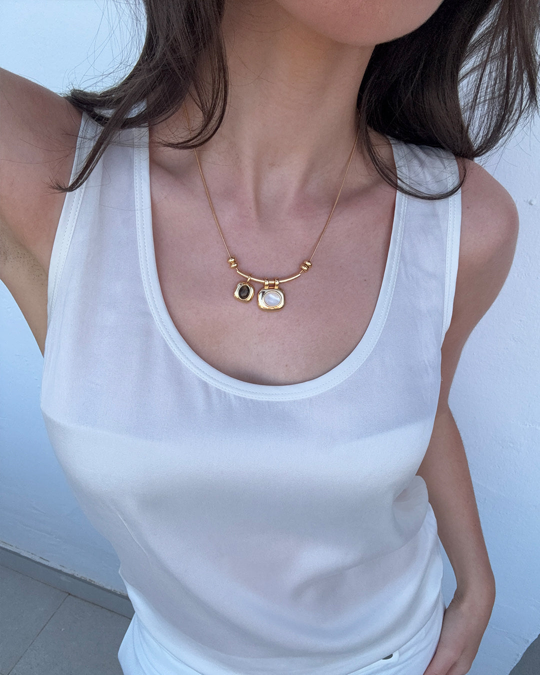 Gemstone Double Necklace - Belmont Bijou