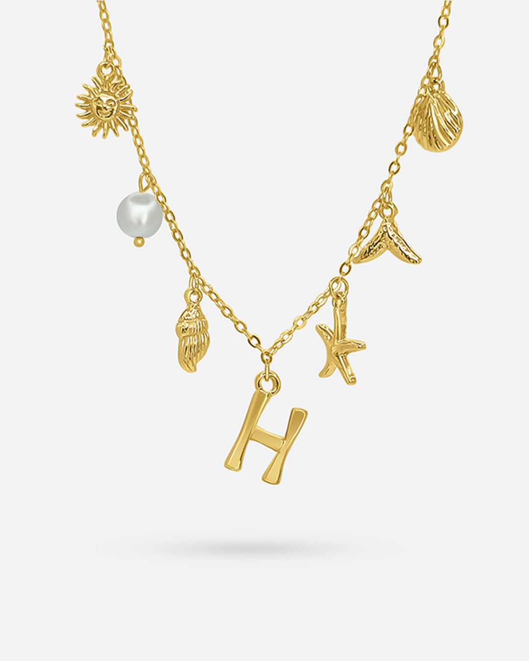 Ocean Letter Necklace - Belmont Bijou