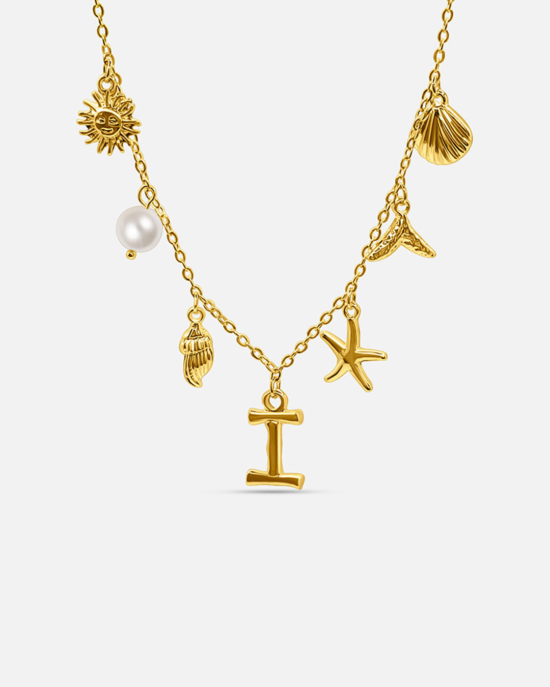 Ocean Letter Necklace - Belmont Bijou
