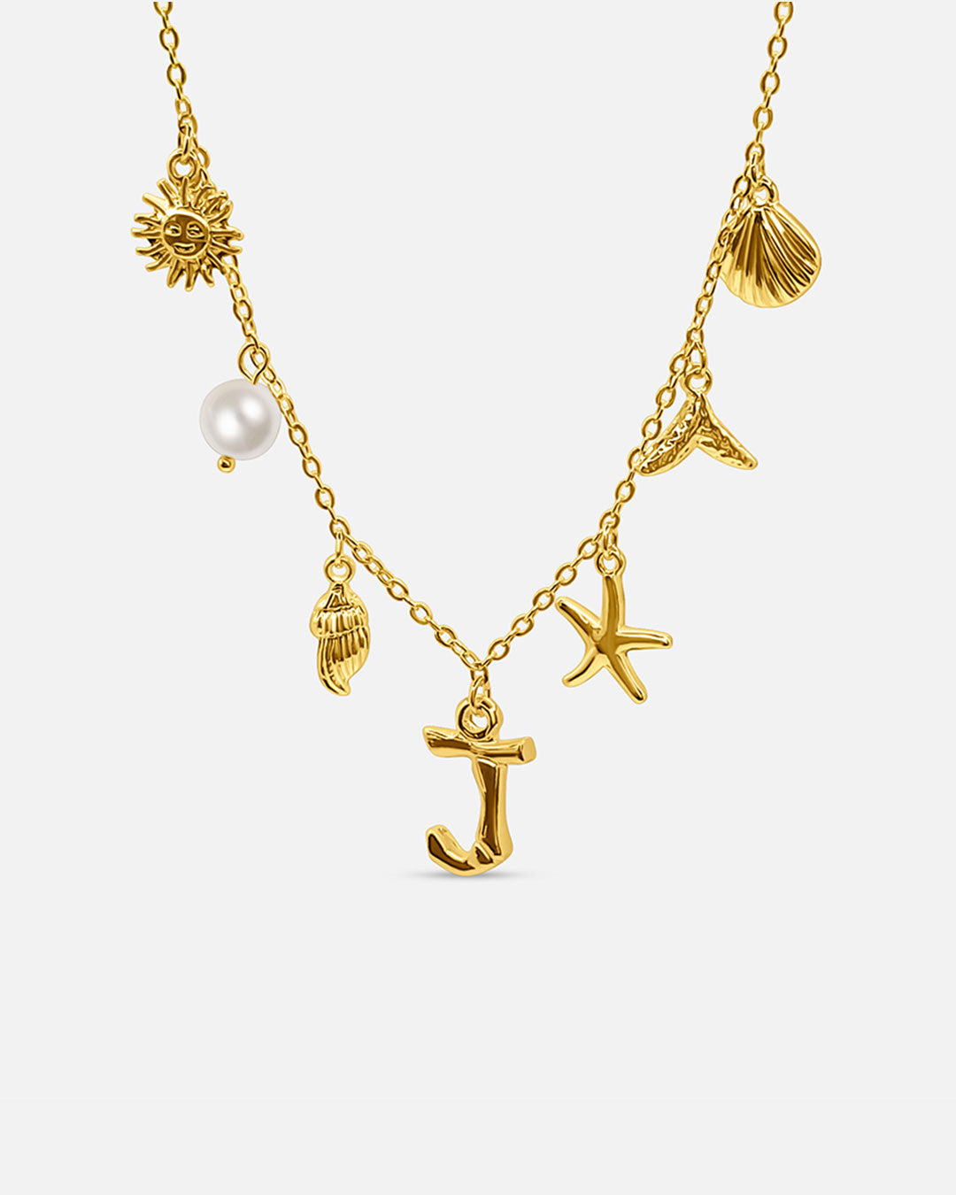 Ocean Letter Necklace - Belmont Bijou