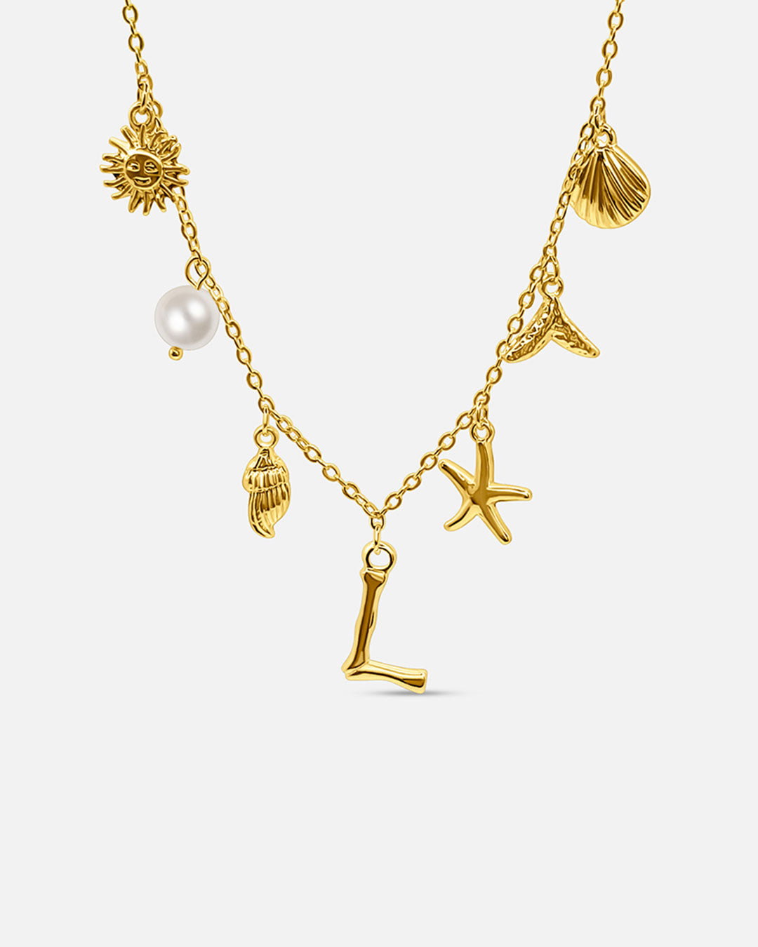 Ocean Letter Necklace - Belmont Bijou