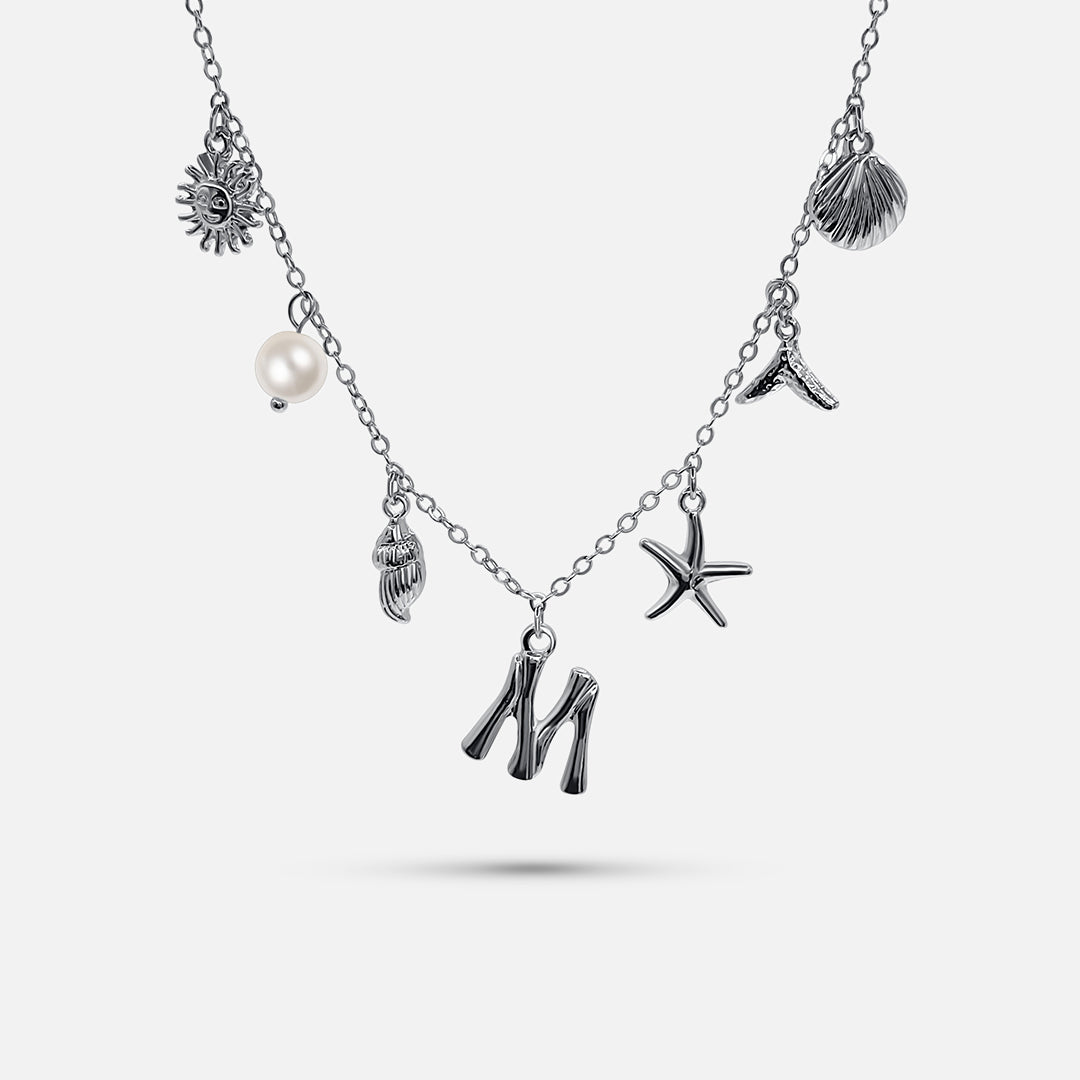 Ocean Letter Necklace - Belmont Bijou