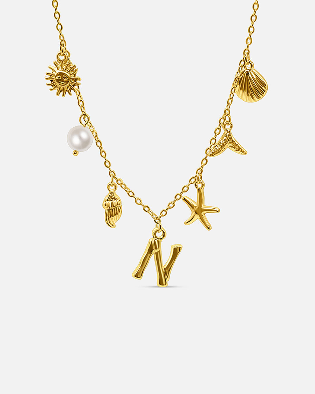 Ocean Letter Necklace - Belmont Bijou