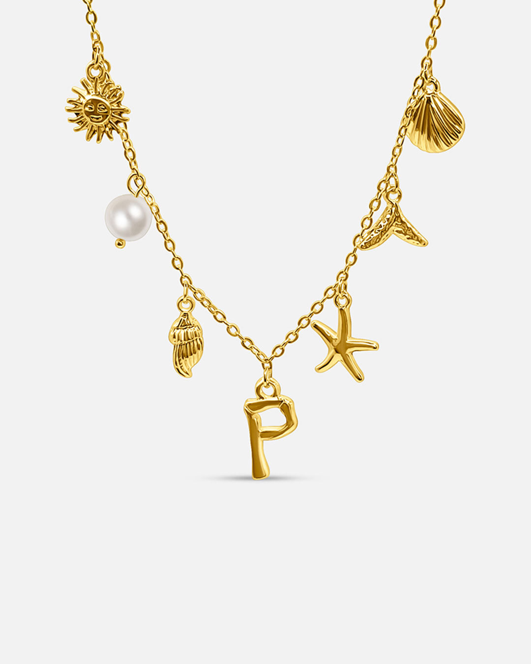 Ocean Letter Necklace - Belmont Bijou