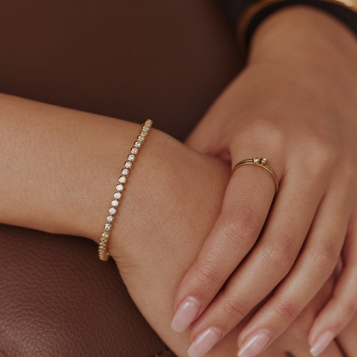 Classic Round Tennis Bracelet - Belmont Bijou
