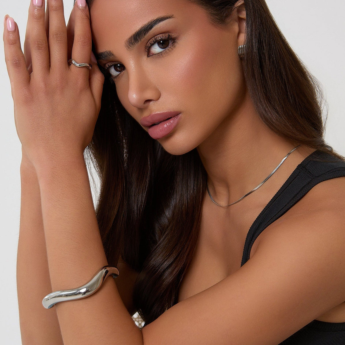 Open Sculptural Bracelet - Belmont Bijou
