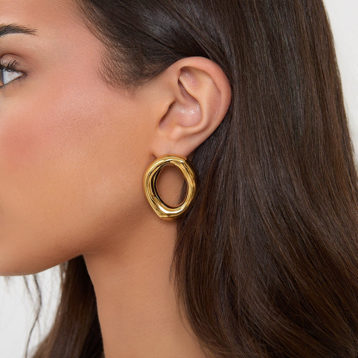 Open Oval Earrings - Belmont Bijou
