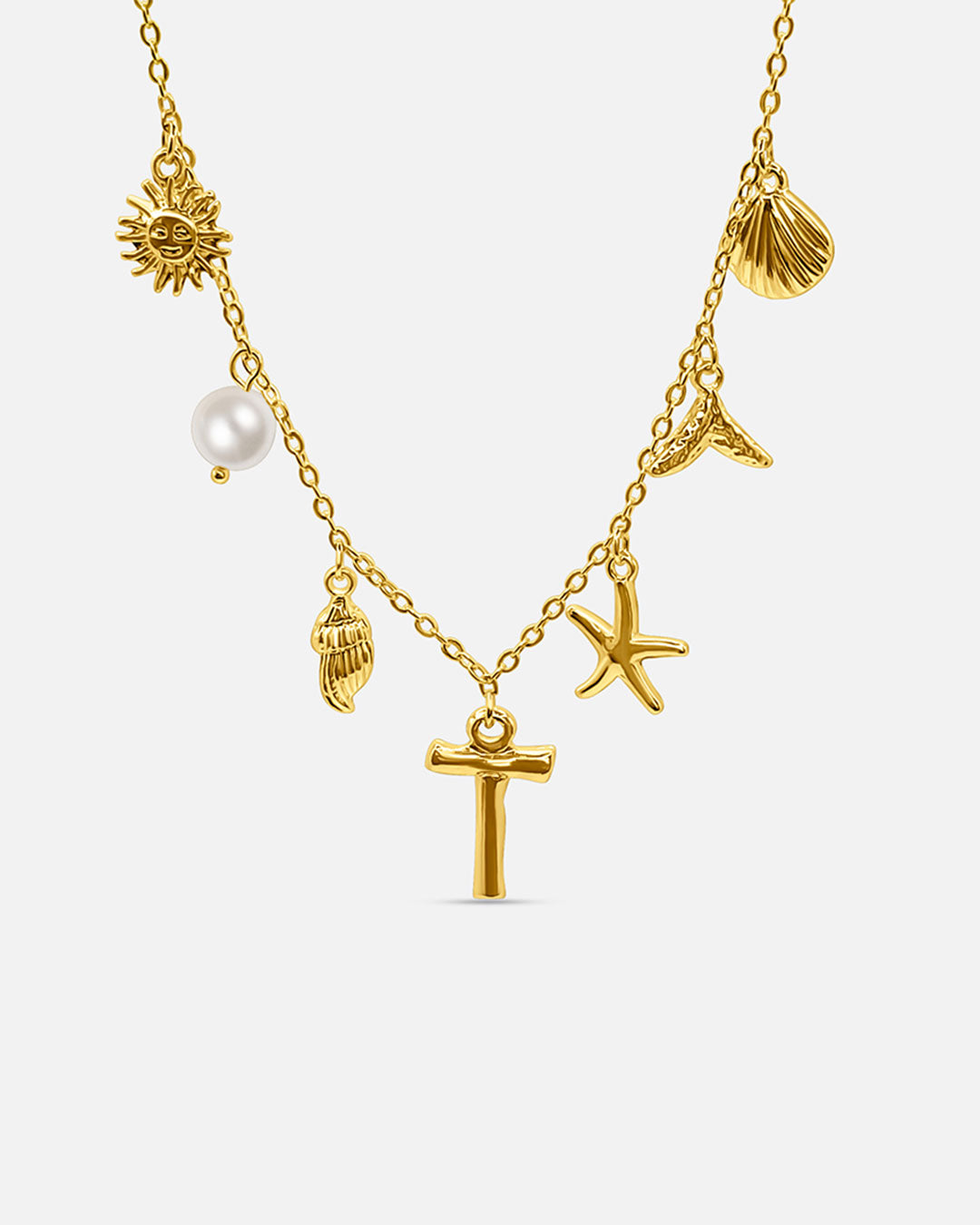 Ocean Letter Necklace - Belmont Bijou
