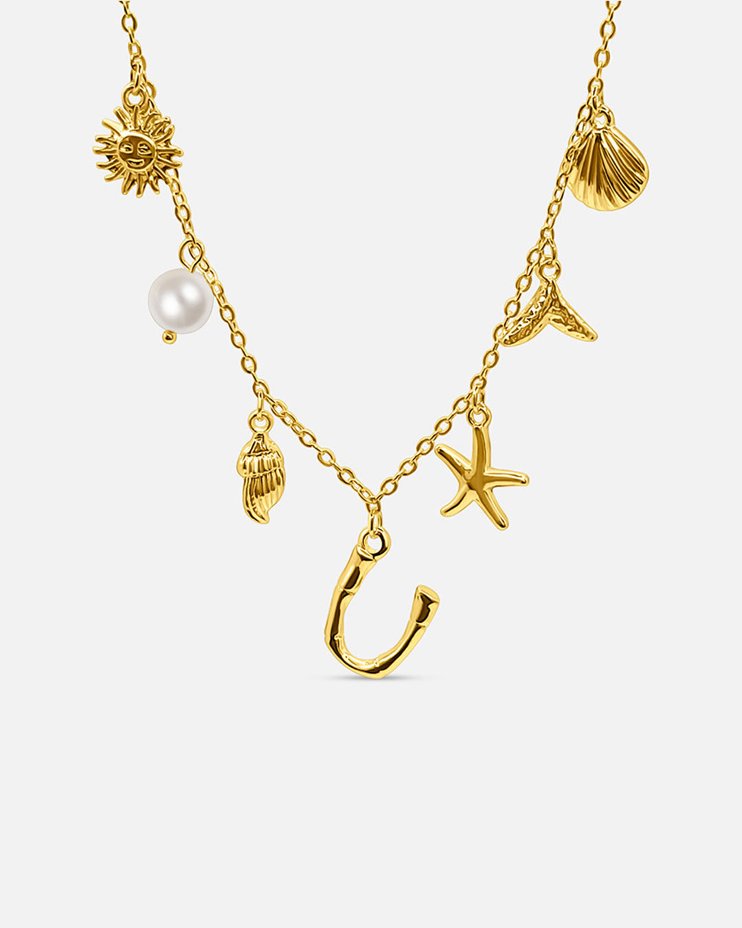 Ocean Letter Necklace - Belmont Bijou