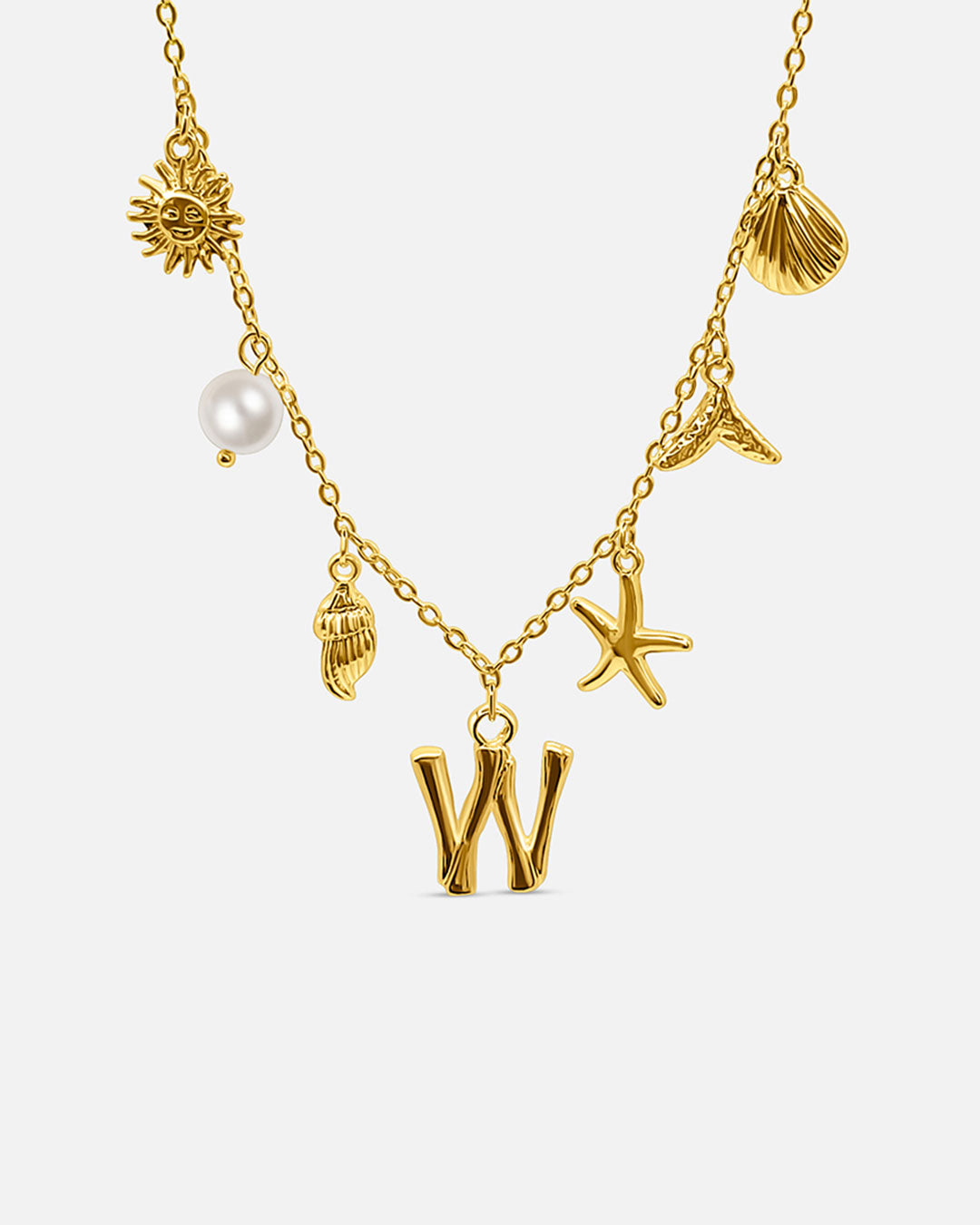Ocean Letter Necklace - Belmont Bijou