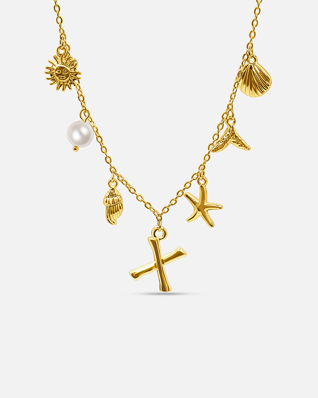 Ocean Letter Necklace - Belmont Bijou