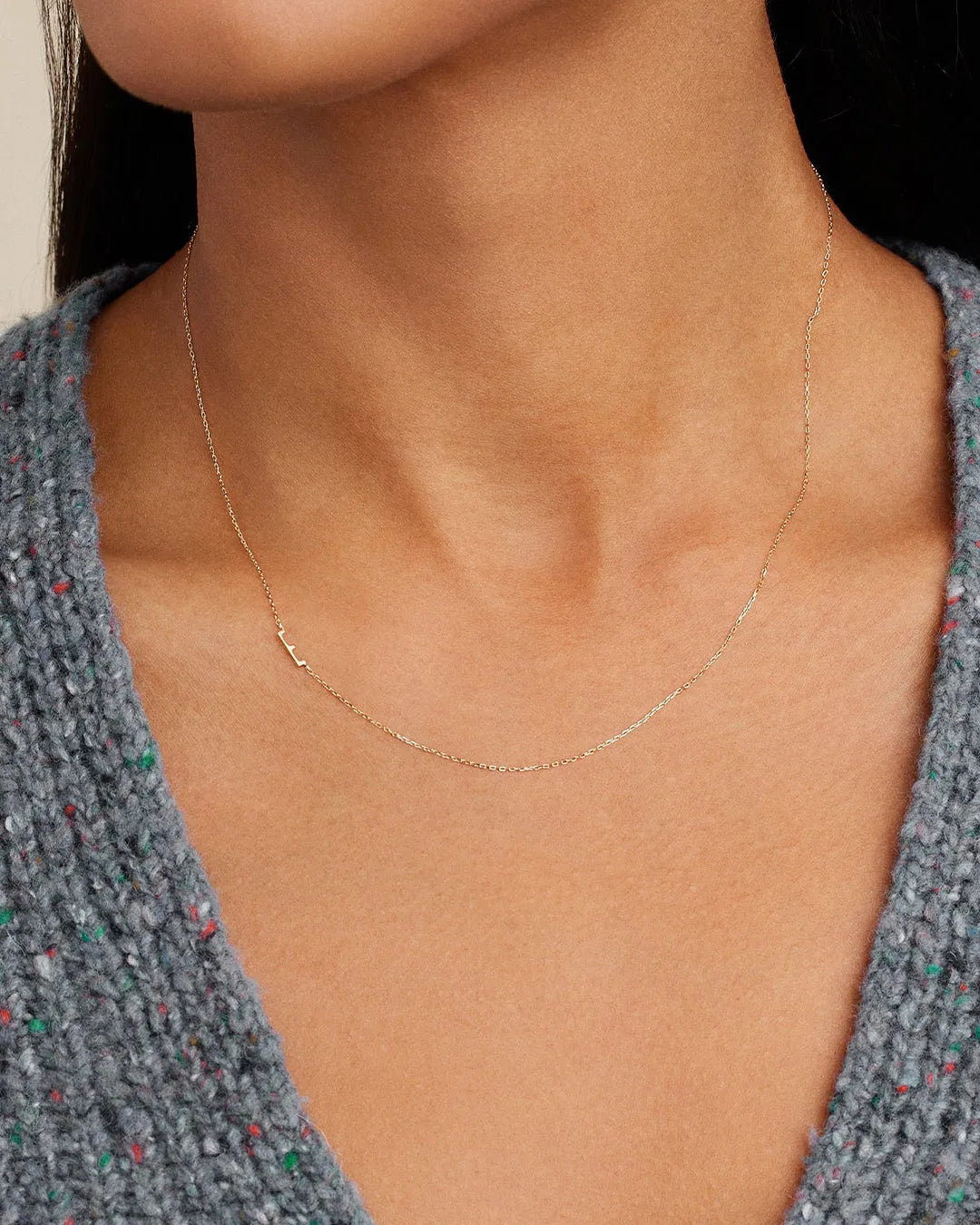 Alphabet Necklace in 14K Gold