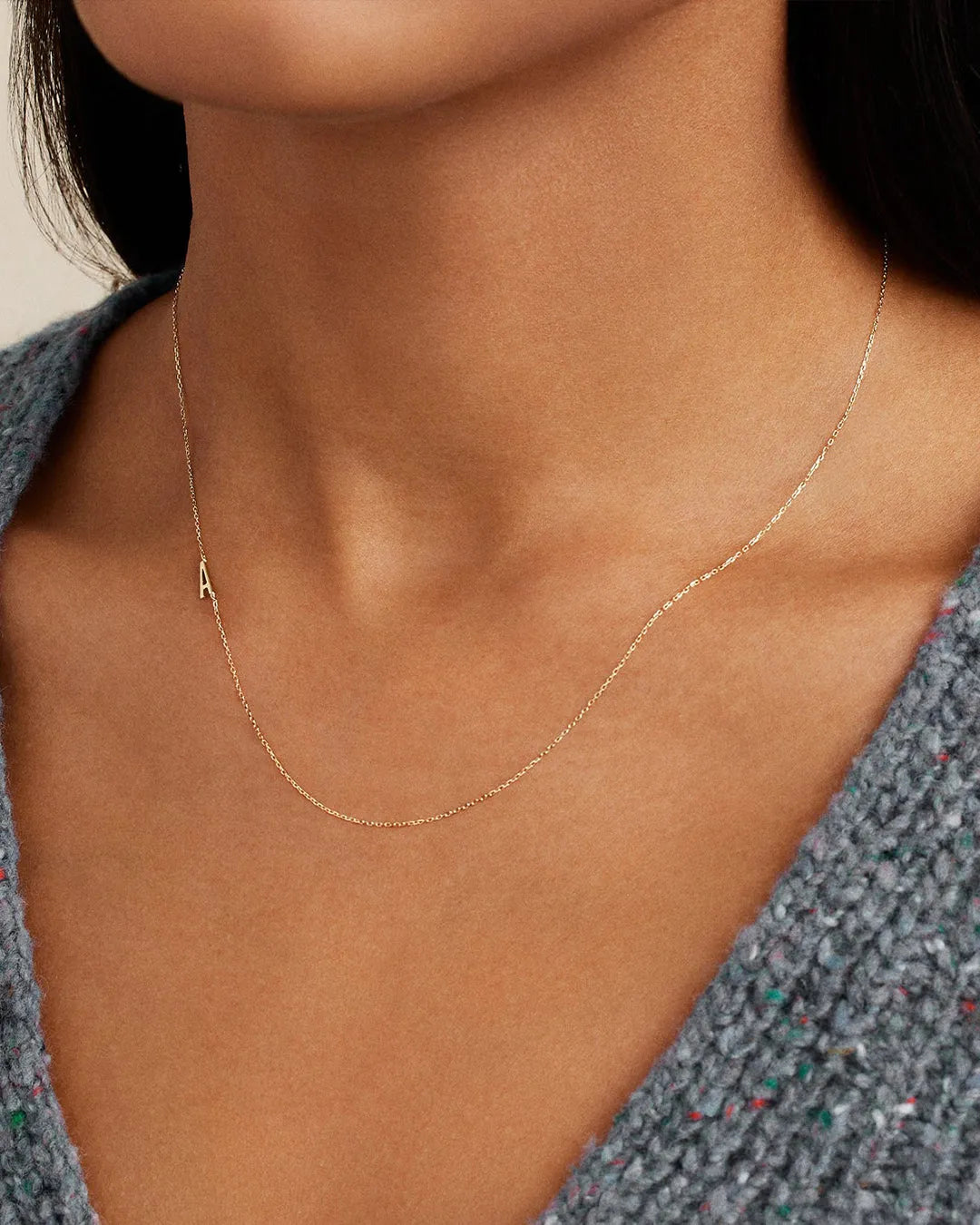 Alphabet Necklace in 14K Gold