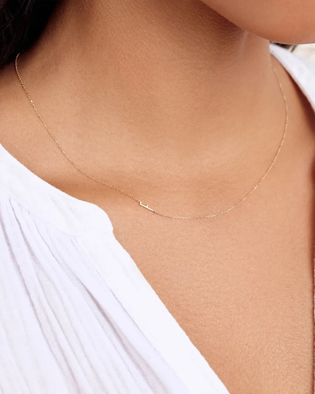 Alphabet Necklace in 14K Gold