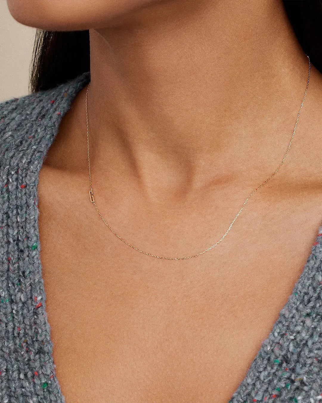 Alphabet Necklace in 14K Gold
