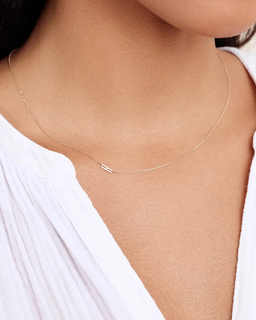 Alphabet Necklace in 14K Gold