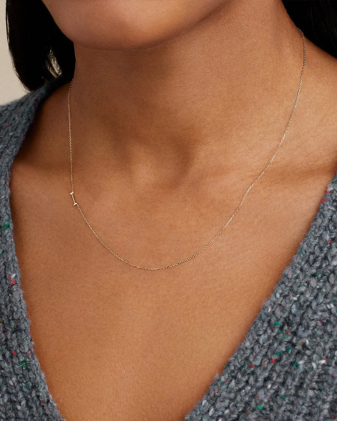 Alphabet Necklace in 14K Gold