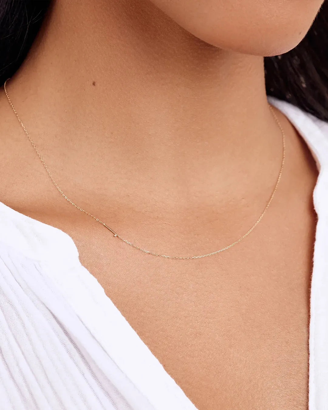 Alphabet Necklace in 14K Gold