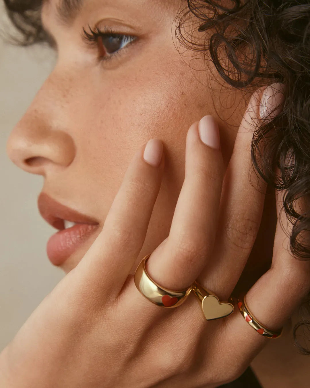 Amour Helium Heart Ring in 18K Gold Plated