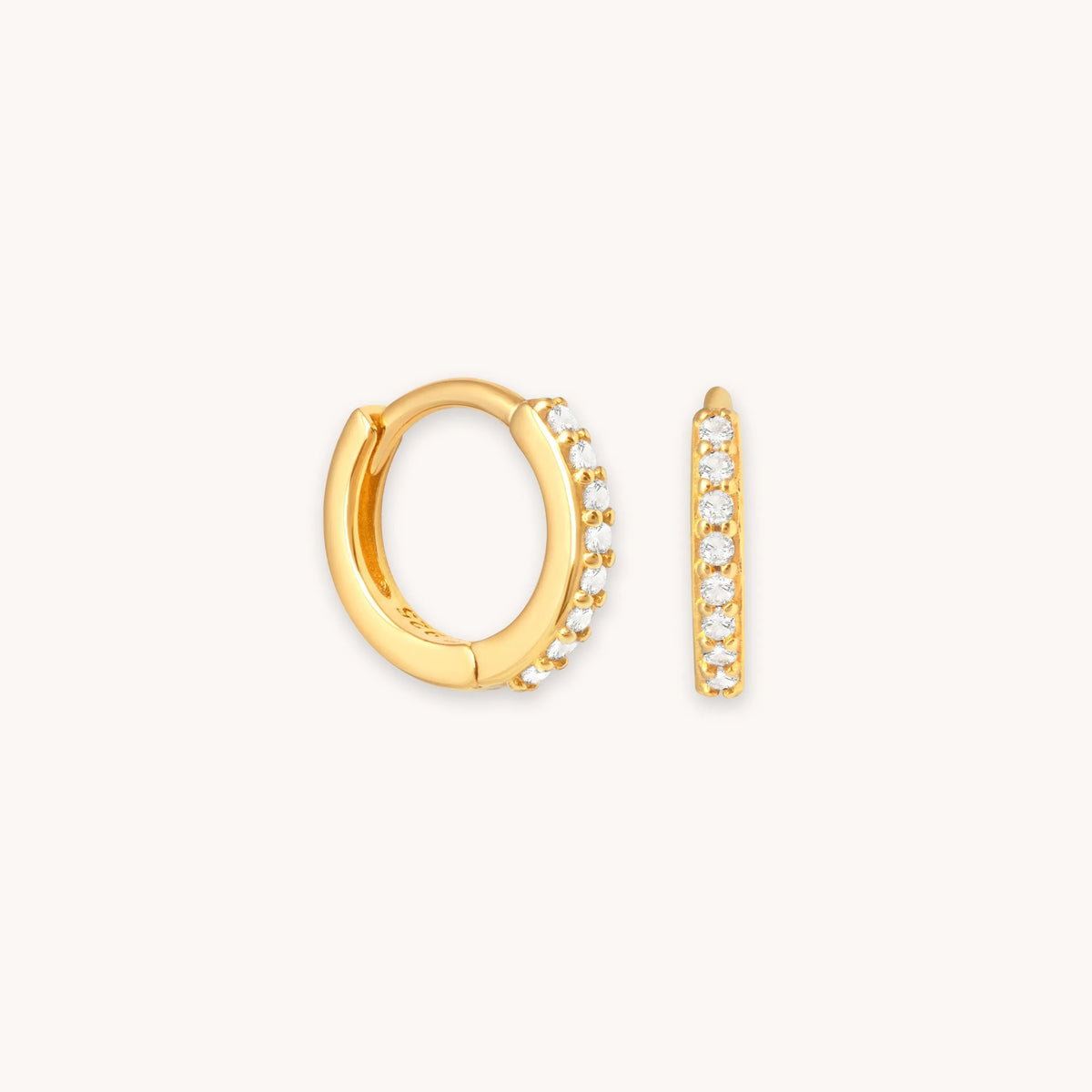 April Birthstone Huggies in Gold