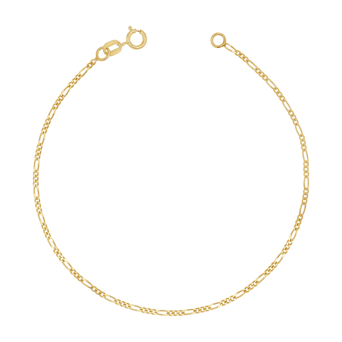 Baby Figaro Chain Bracelet in 14K Gold