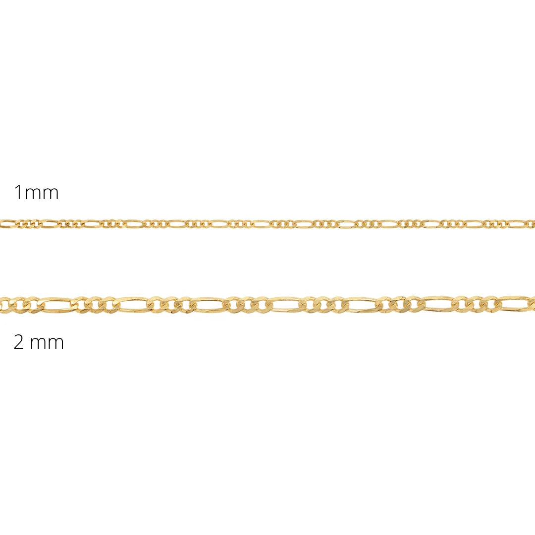 Baby Figaro Chain Bracelet in 14K Gold