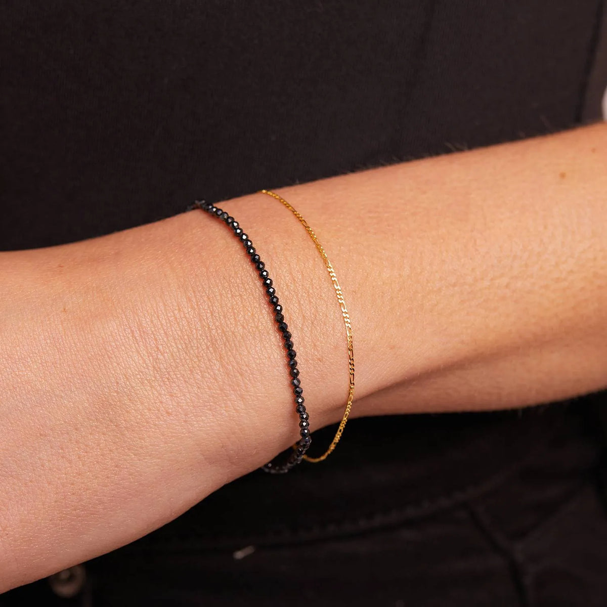 Baby Figaro Chain Bracelet in 14K Gold