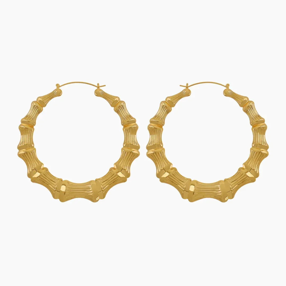 Bamboo Hoop Earrings