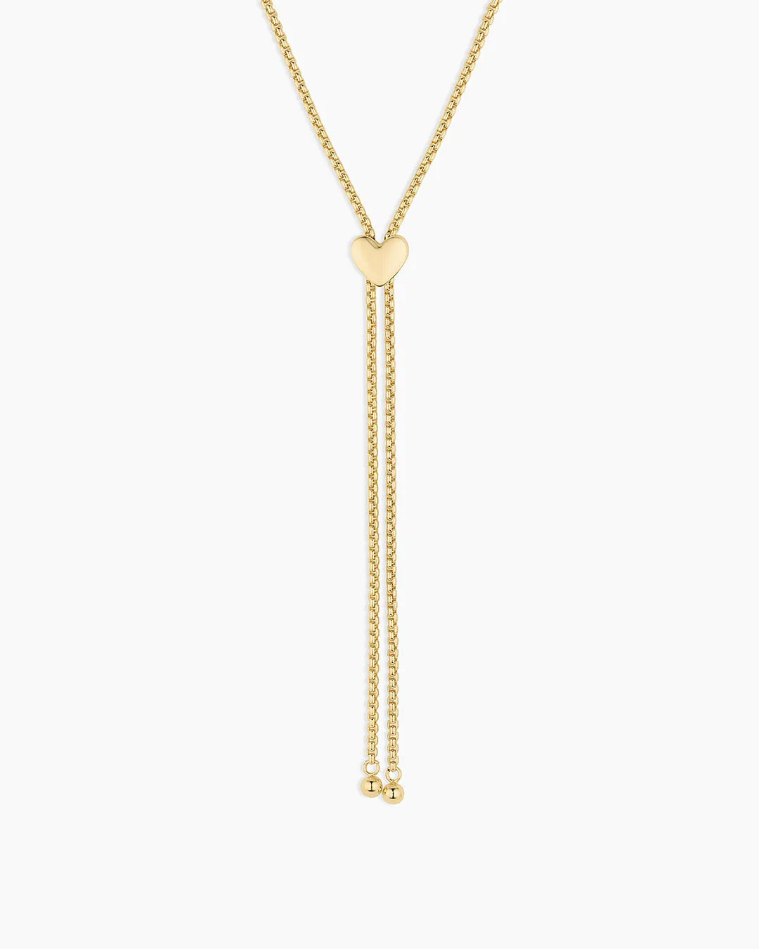 Bella Heart Bolo Necklace in 18K Gold Plated