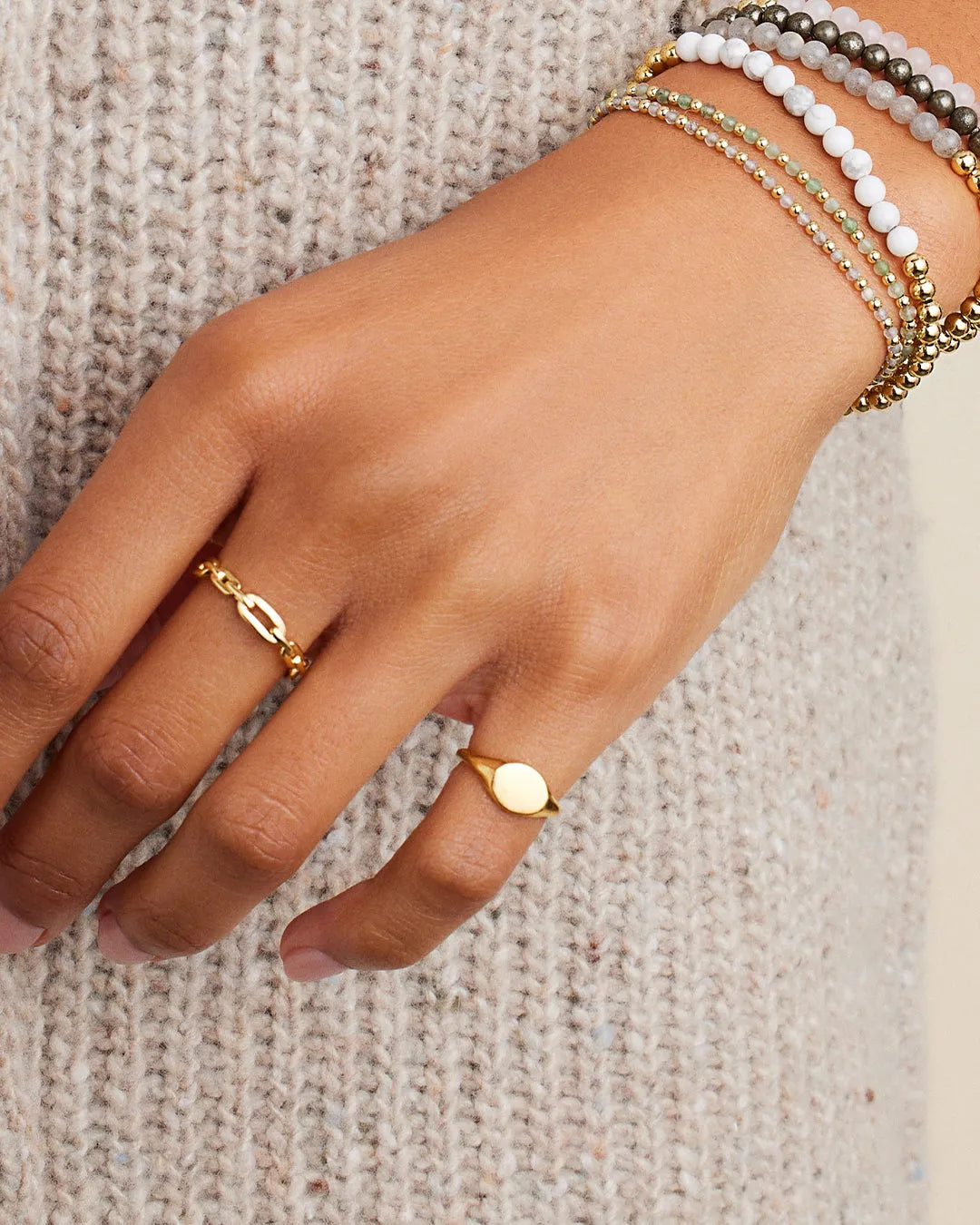 Bespoke Signet Ring in 18K Gold Plated