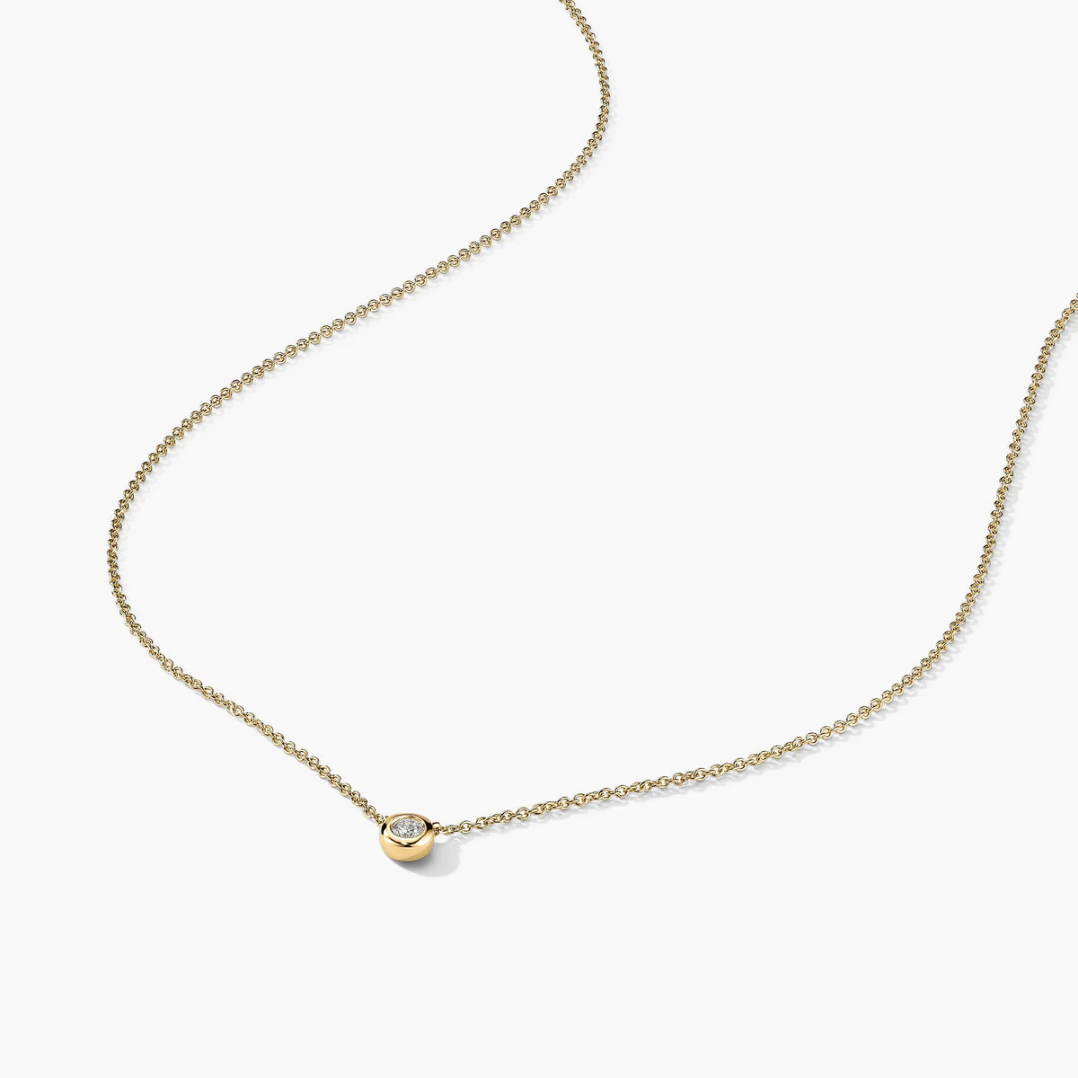 Bezel Set Diamond Necklace