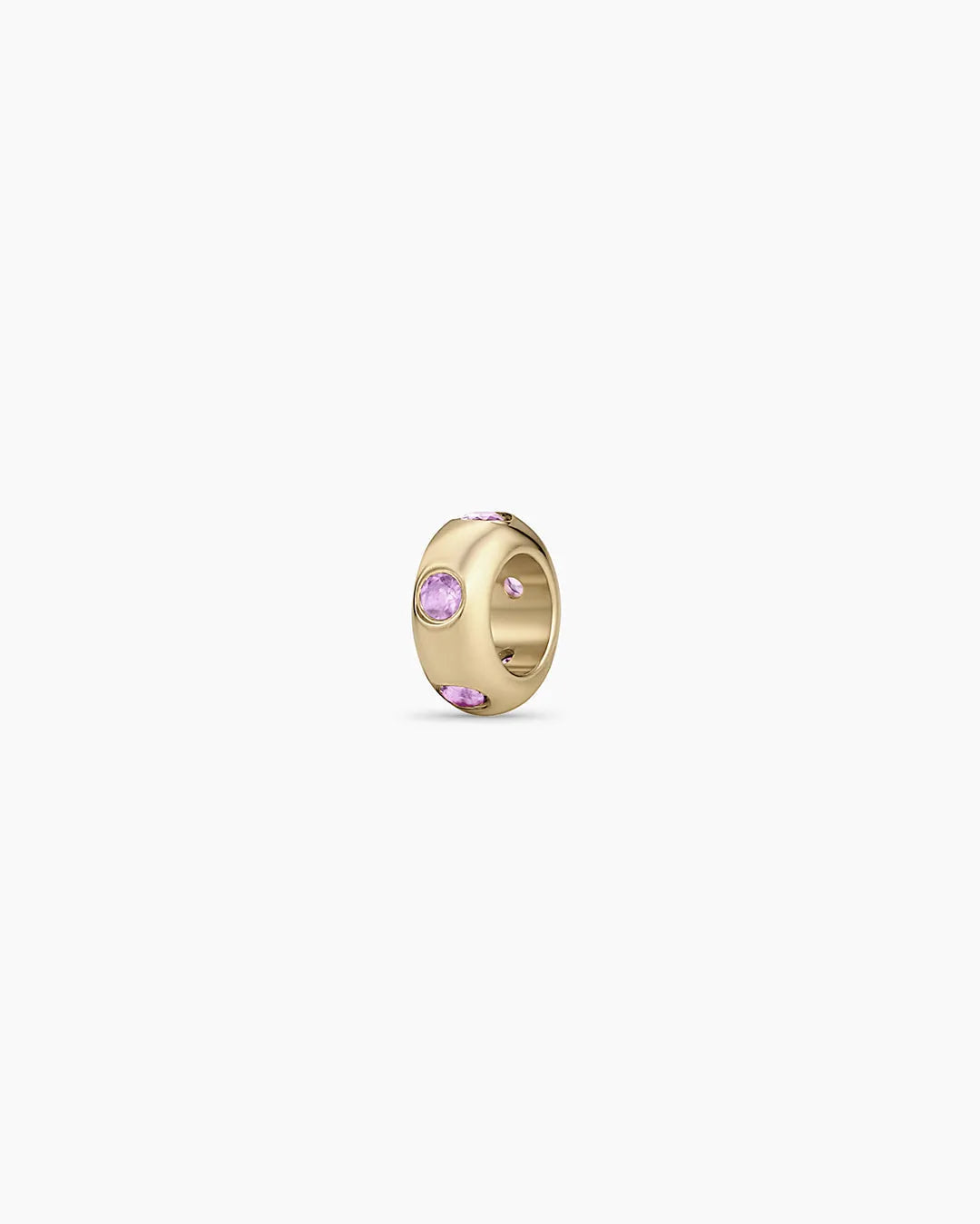Birthstone Halo Charm in 14K Solid Gold