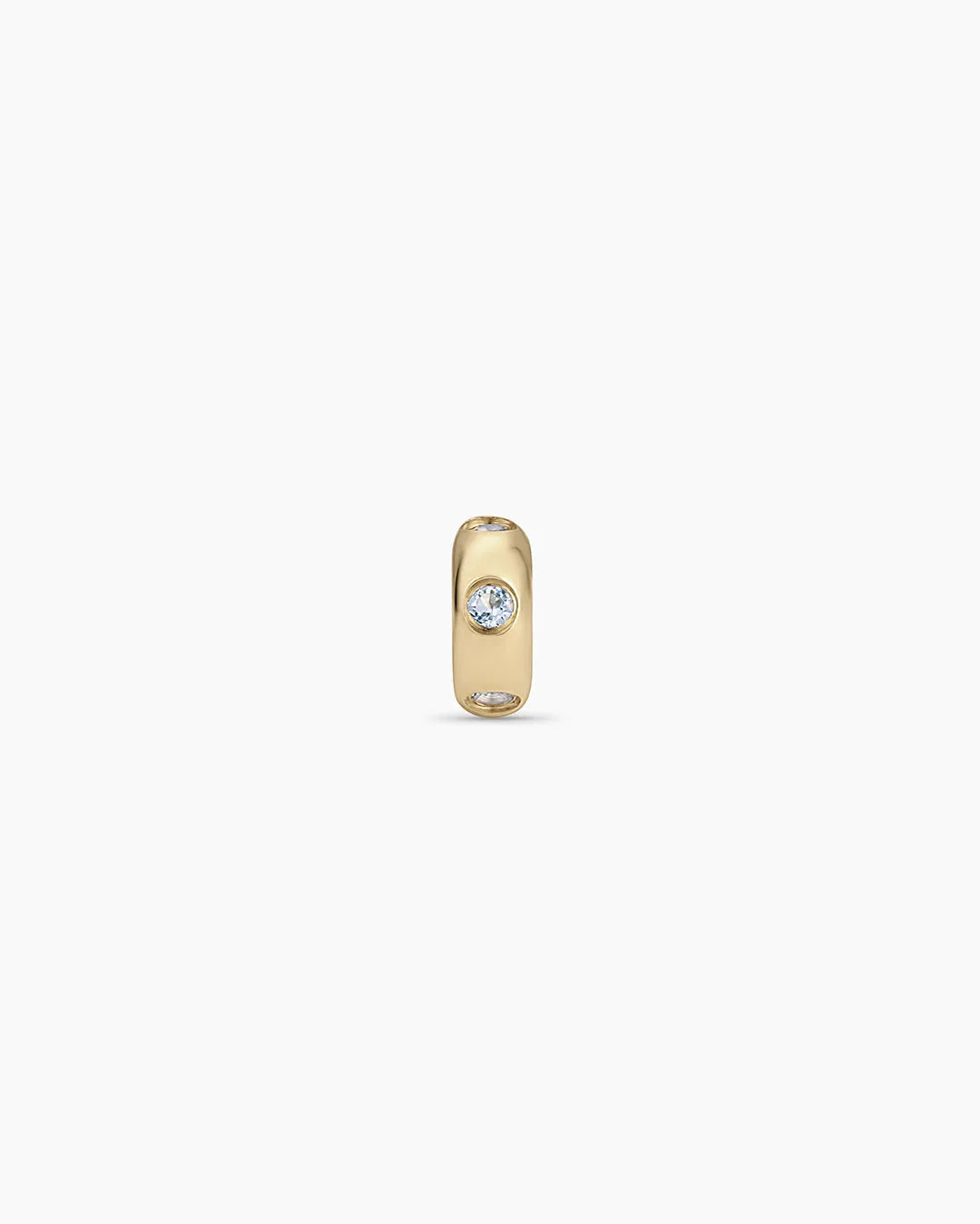 Birthstone Halo Charm in 14K Solid Gold