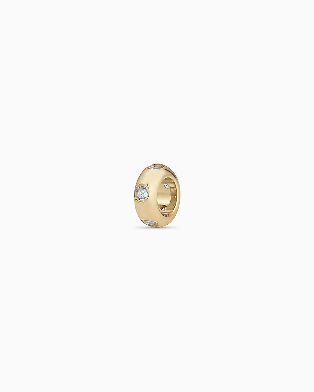 Birthstone Halo Charm in 14K Solid Gold