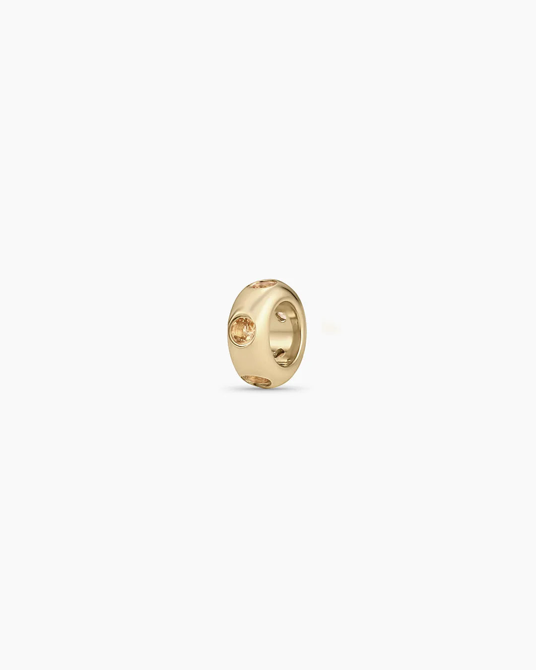 Birthstone Halo Charm in 14K Solid Gold