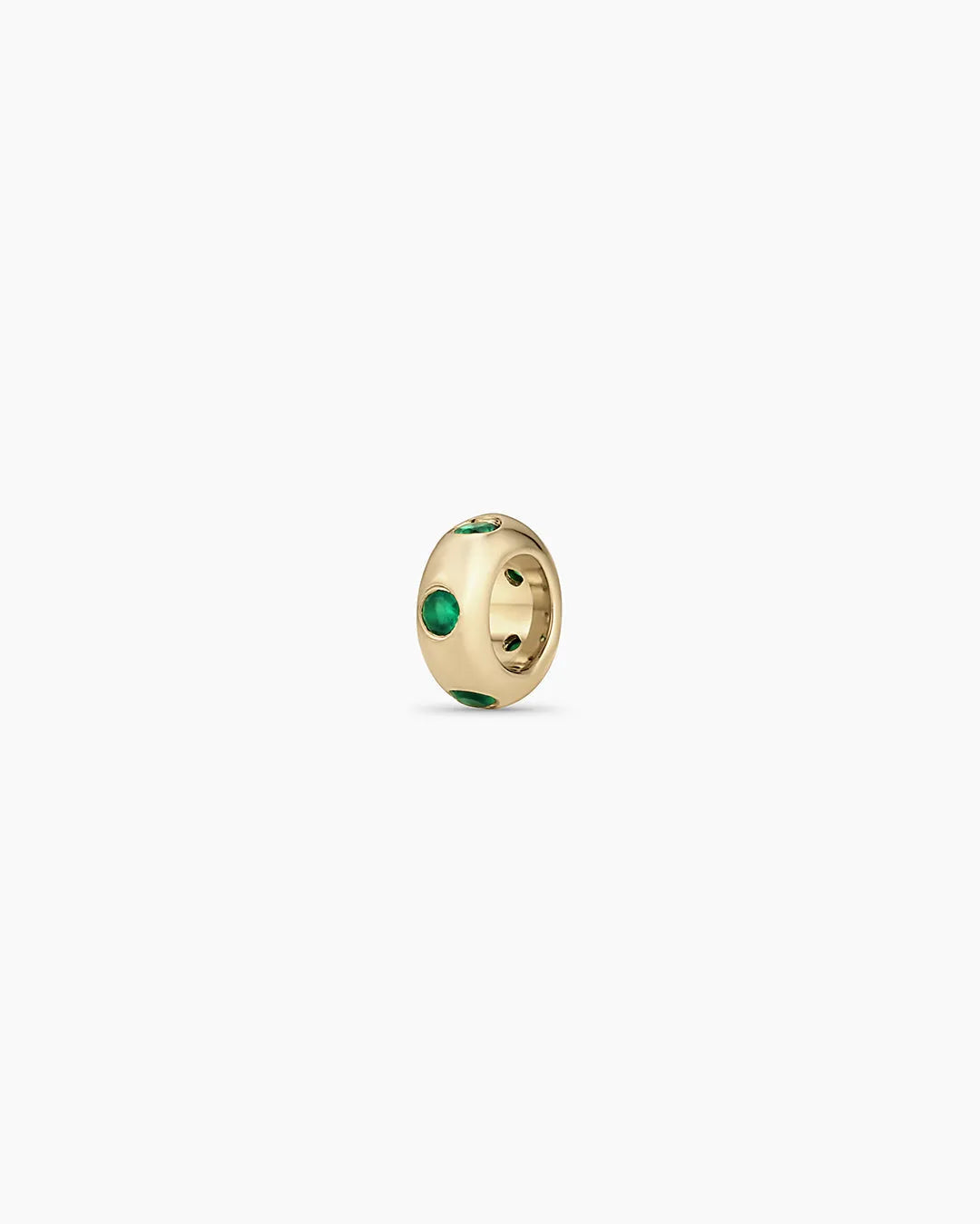 Birthstone Halo Charm in 14K Solid Gold