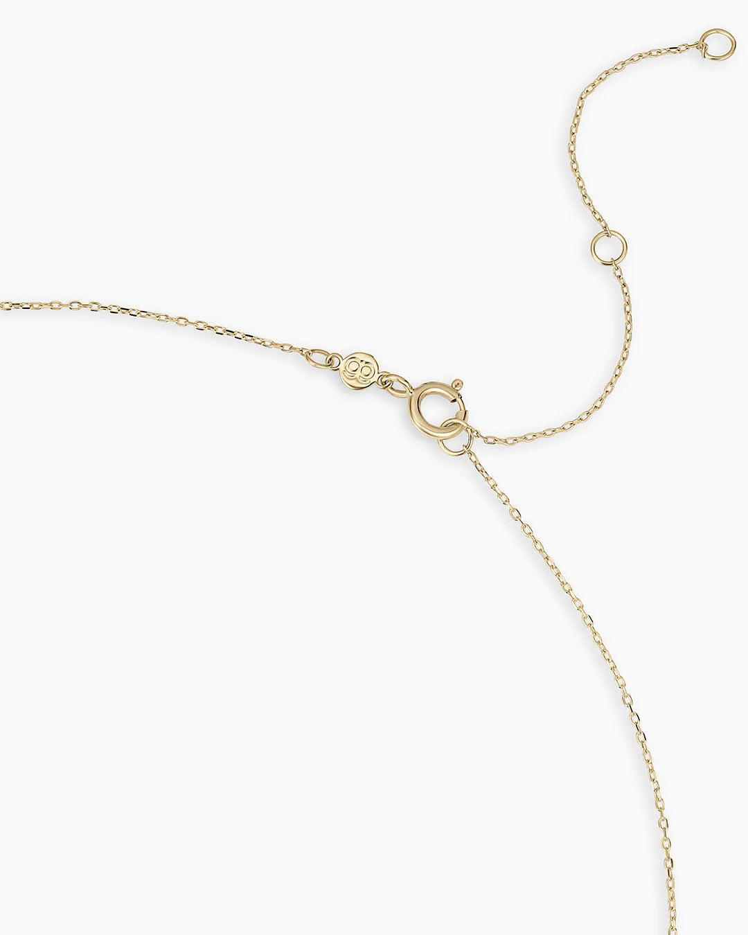 Birthstone Halo Charm Necklace in 14K Gold