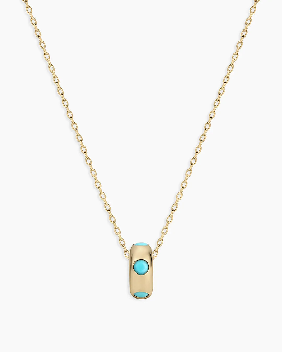Birthstone Halo Charm Necklace in 14K Gold