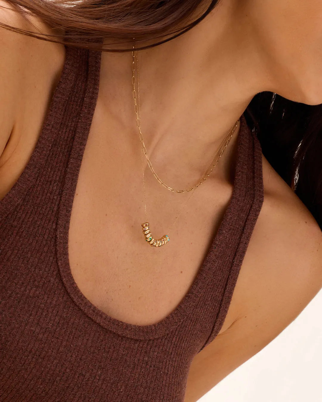 Birthstone Halo Charm Necklace in 14K Gold