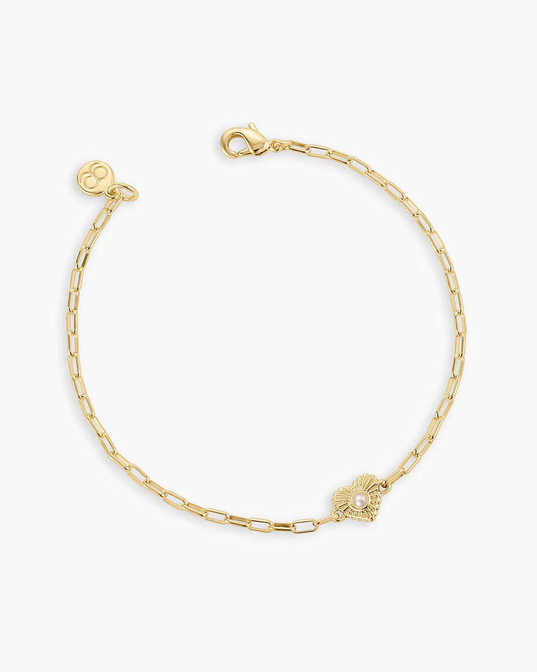 Birthstone Heart Bracelet in 18K Gold Plated