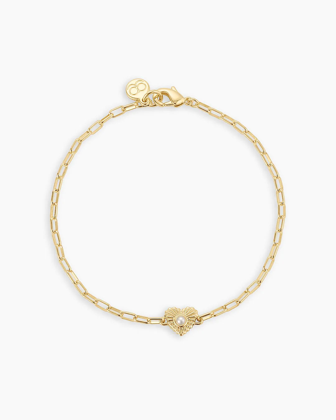 Birthstone Heart Bracelet in 18K Gold Plated
