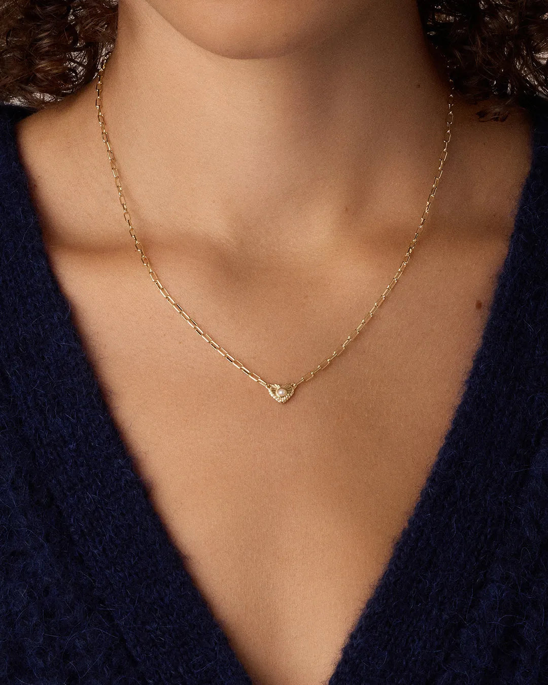 Birthstone Heart Necklace in 18K Gold Plated