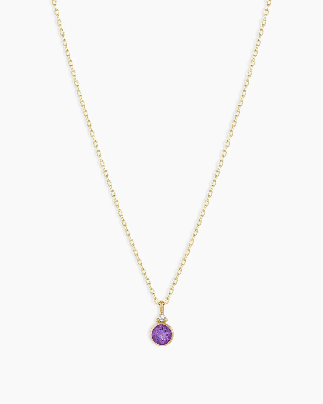 Birthstone Necklace in 14K Solid Gold