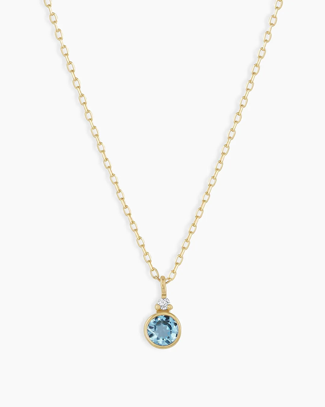 Birthstone Necklace in 14K Solid Gold